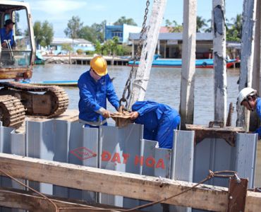 Công trình Cừ Bản Nhựa Cà Mau “Kè chống sạt lở cửa biển huyện U Minh Hạ”